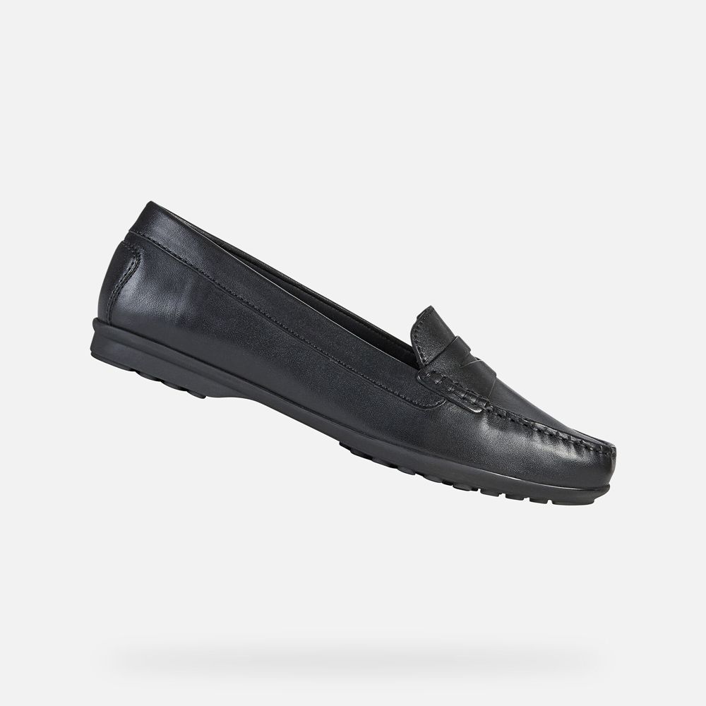 Geox Bayan Loafers Siyah - Elidia - ZWJ-895370